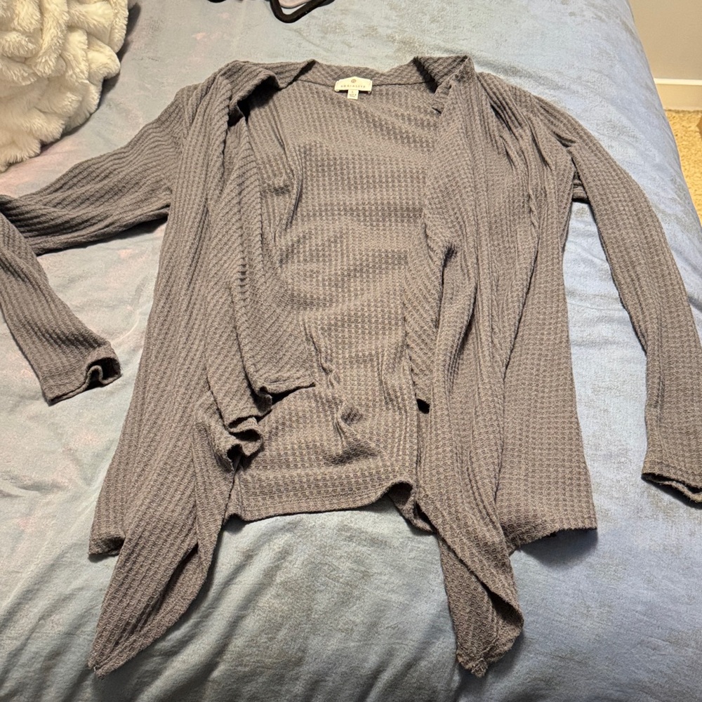 Socialite Charcoal Open-Front Cardigan